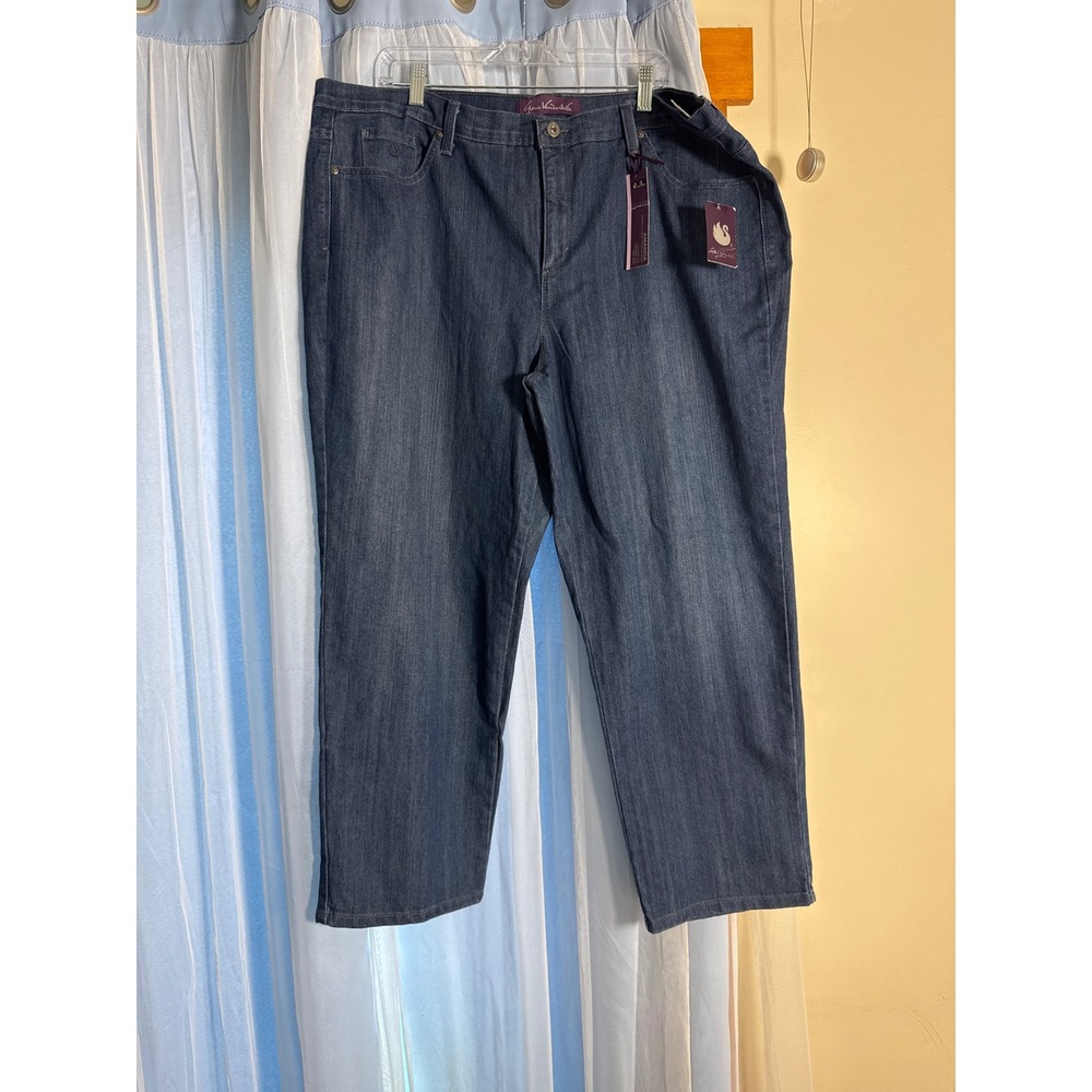 Gloria Vanderbilt Jeans Women‎ 22W Short Amanda Classic Tapered Blue NWT